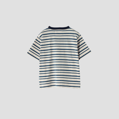 MELANGE STRIPE COTTON JERSEY