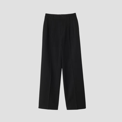 WOOL COTTON TWILL TROUSERS