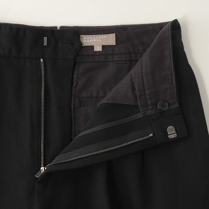 WOOL COTTON TWILL TROUSERS