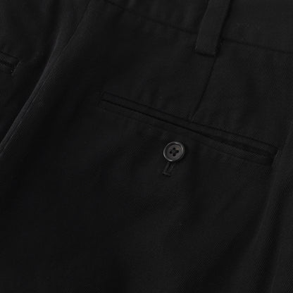 WOOL COTTON TWILL TROUSERS