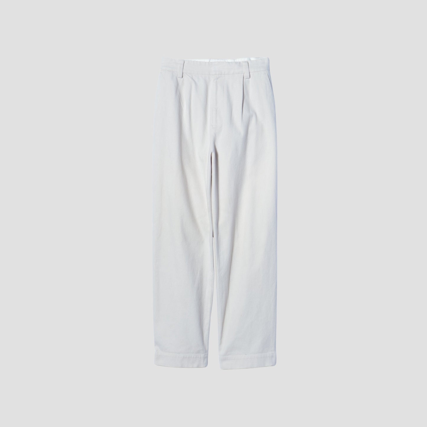 WASHED COTTON TWILL TROUSERS