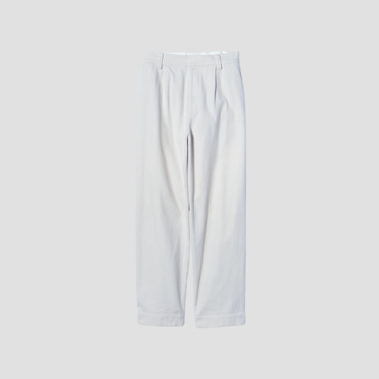 WASHED COTTON TWILL TROUSERS