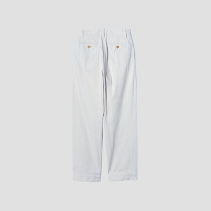 WASHED COTTON TWILL TROUSERS