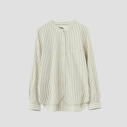 COTTON WOOL STRIPE SHIRT