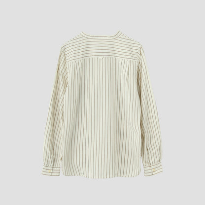 COTTON WOOL STRIPE SHIRT