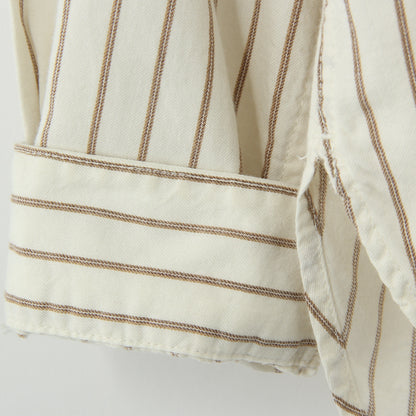 COTTON WOOL STRIPE SHIRT