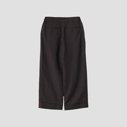 WOOL LINEN HOPSACK TROUSERS