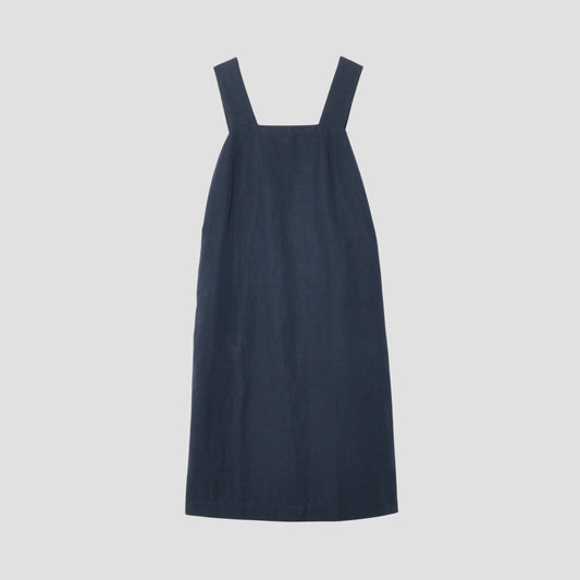 COTTON LINEN SILK POPLIN DRESS