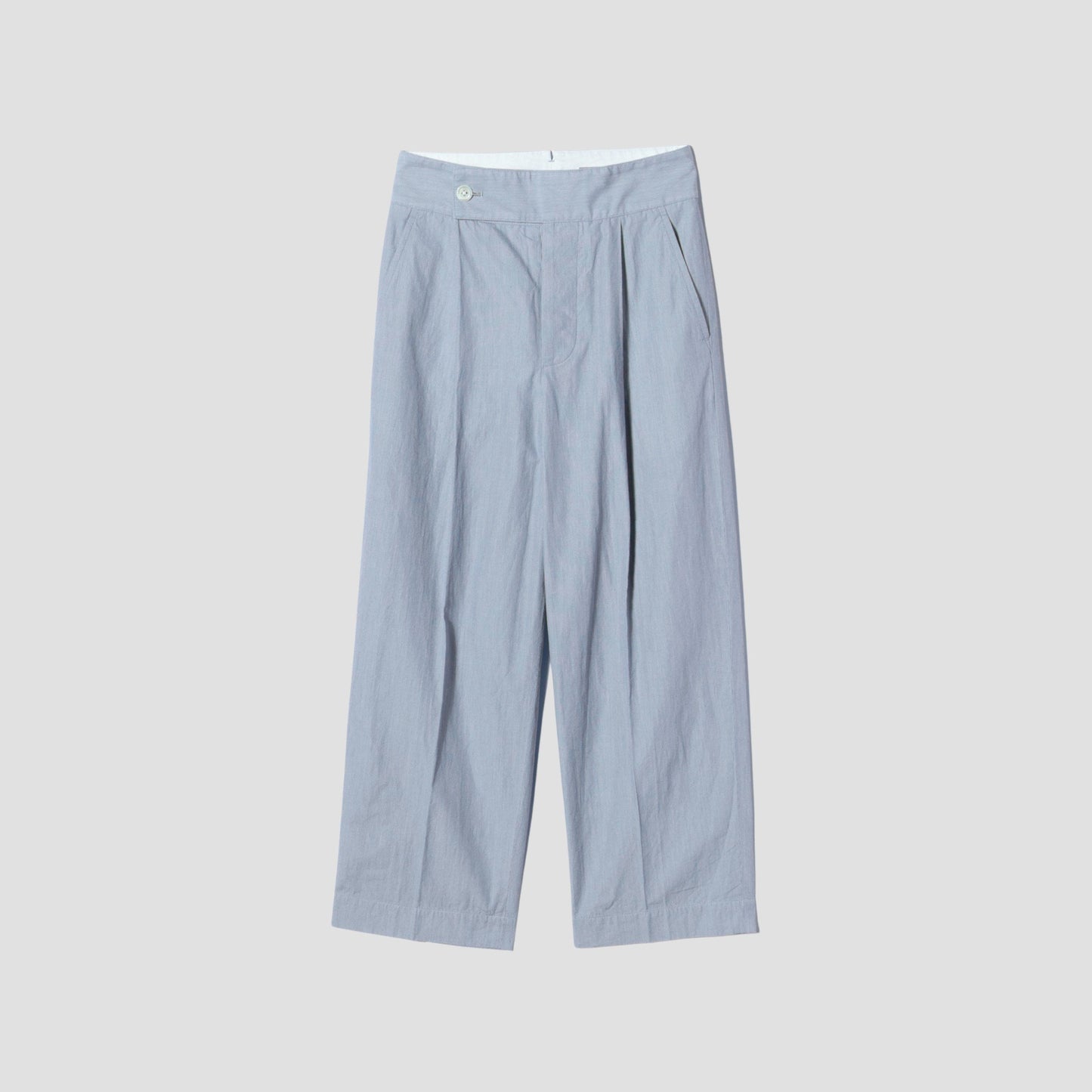 HAIRLINE STRIPE COTTON TROUSERS