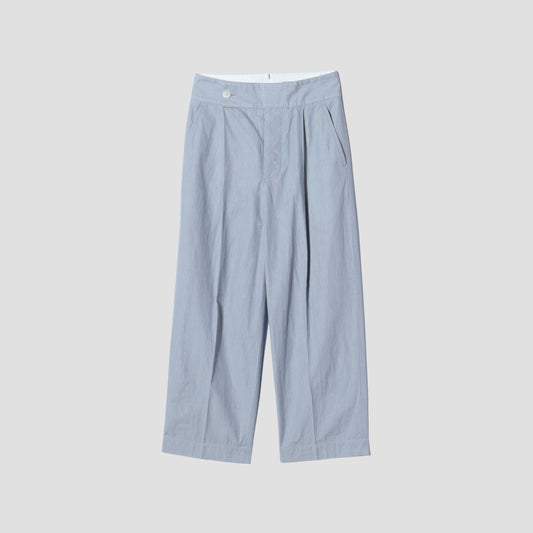 HAIRLINE STRIPE COTTON TROUSERS