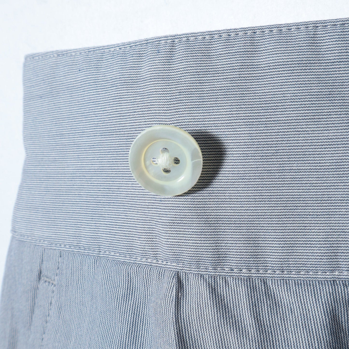 HAIRLINE STRIPE COTTON TROUSERS