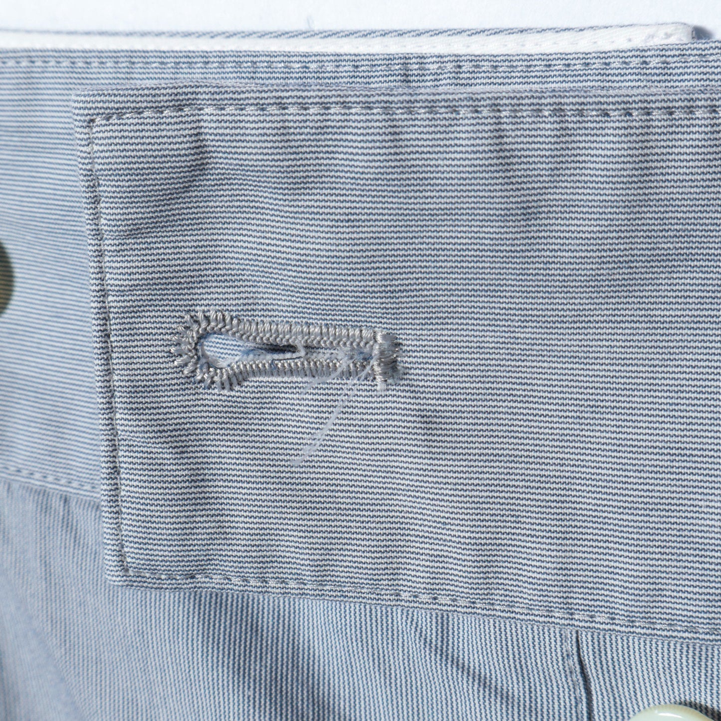 HAIRLINE STRIPE COTTON TROUSERS