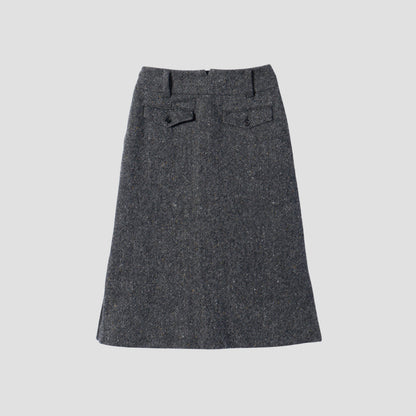 WOOL TWEED SKIRT