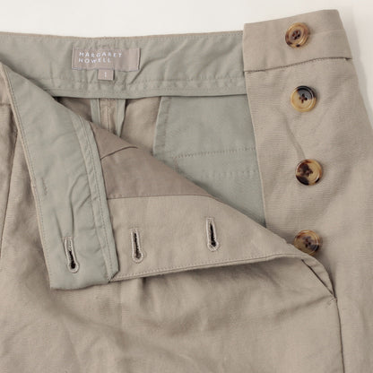 COTTON LINEN OXFORD TROUSERS