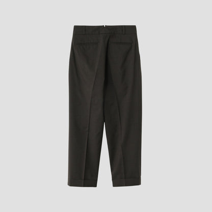 FINE CHECK WOOL TROUSERS