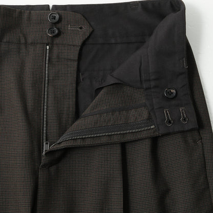 FINE CHECK WOOL TROUSERS