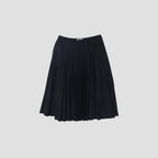 WOOL COTTON GABARDINE SKIRT