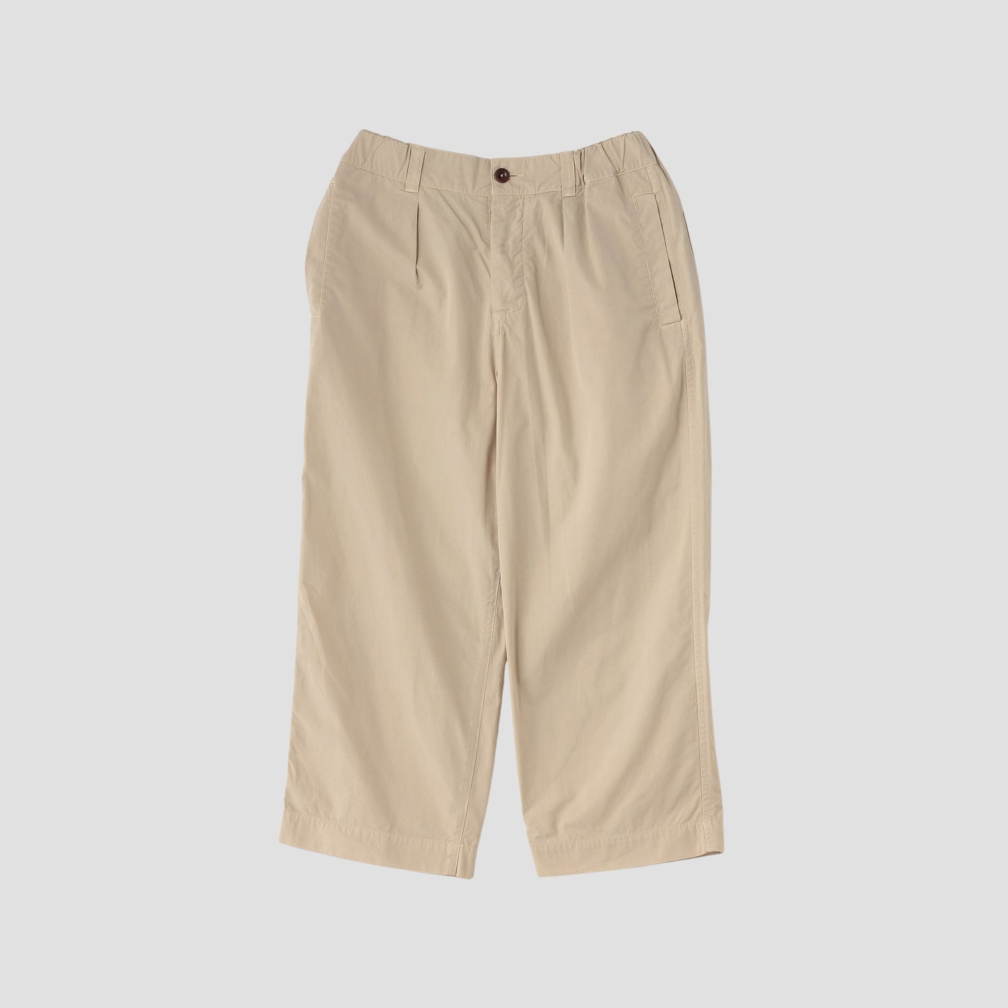 FINE COMPACT POPLIN TROUSERS
