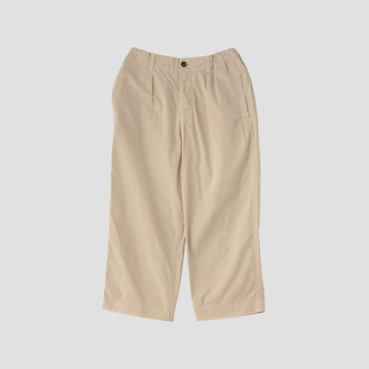 FINE COMPACT POPLIN TROUSERS