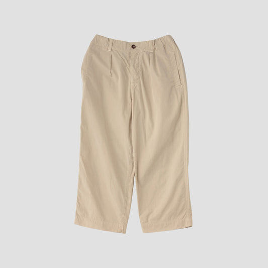 FINE COMPACT POPLIN TROUSERS