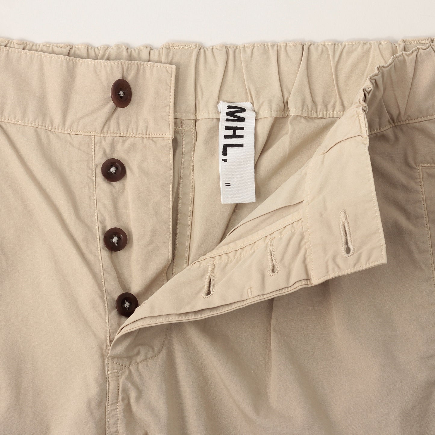 FINE COMPACT POPLIN TROUSERS