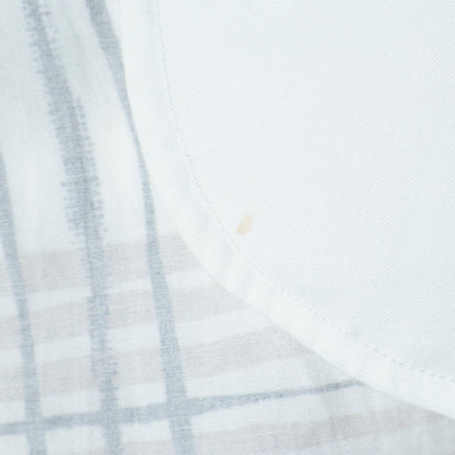 PAINTED CHECK COTTON LINEN SKIRT