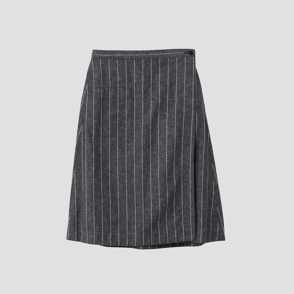 ROUGH COTTON LINEN SHIRTING SKIRT