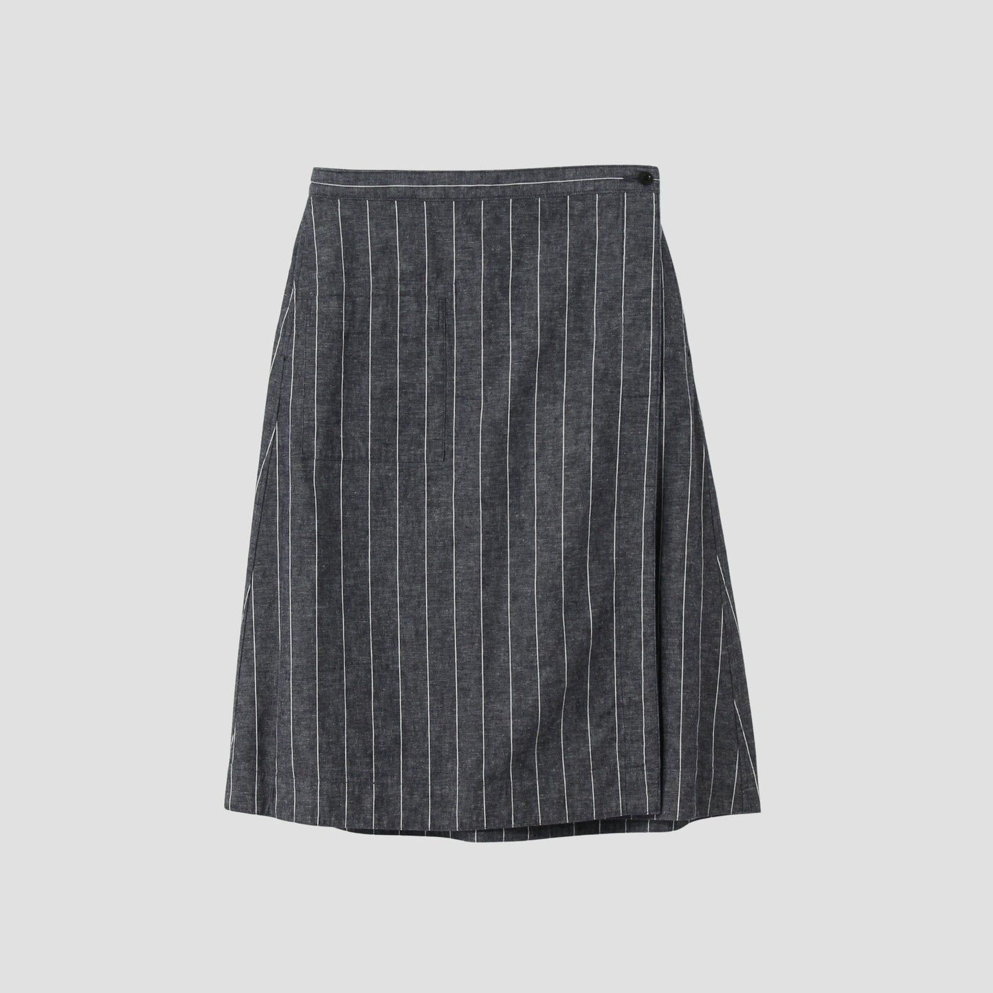 ROUGH COTTON LINEN SHIRTING SKIRT