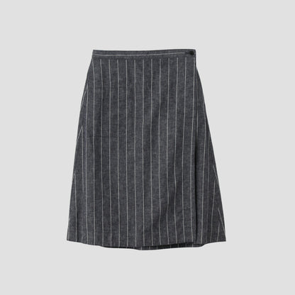 ROUGH COTTON LINEN SHIRTING SKIRT