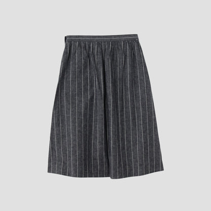 ROUGH COTTON LINEN SHIRTING SKIRT