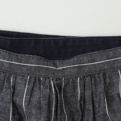 ROUGH COTTON LINEN SHIRTING SKIRT