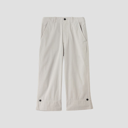 RAISED COTTON TWILL TROUSERS