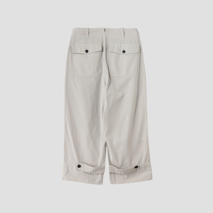 RAISED COTTON TWILL TROUSERS