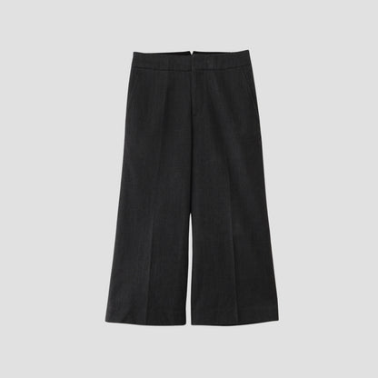 BRUSHED COTTON WOOL TROUSERS