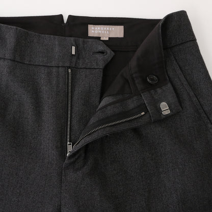 BRUSHED COTTON WOOL TROUSERS