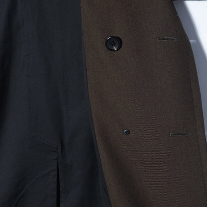 WORSTED WOOL TWILL COAT