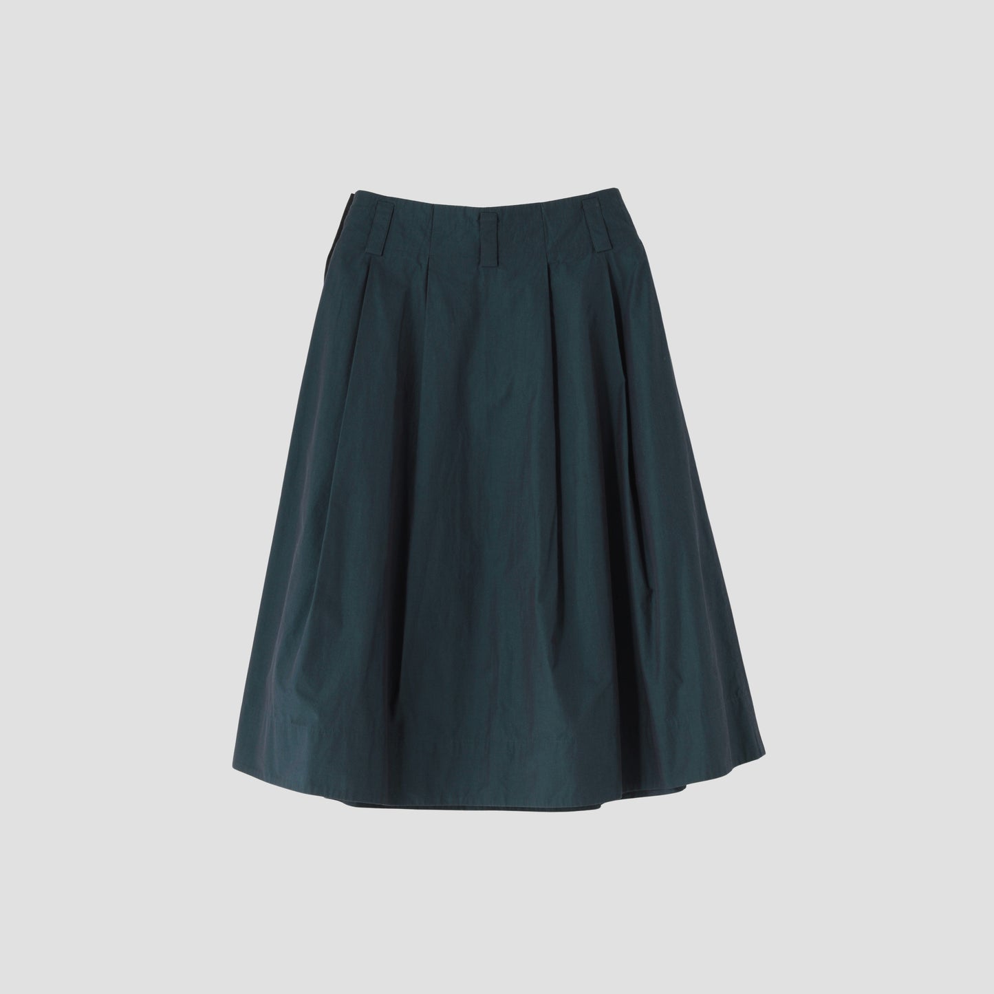 YARN DYED COTTON POPLIN SKIRT