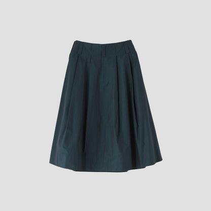 YARN DYED COTTON POPLIN SKIRT