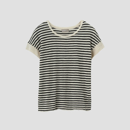 LINEN STRIPE JERSEY