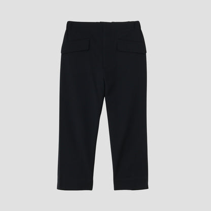 DRY WOOL TWILL CHAMBRAY TROUSERS