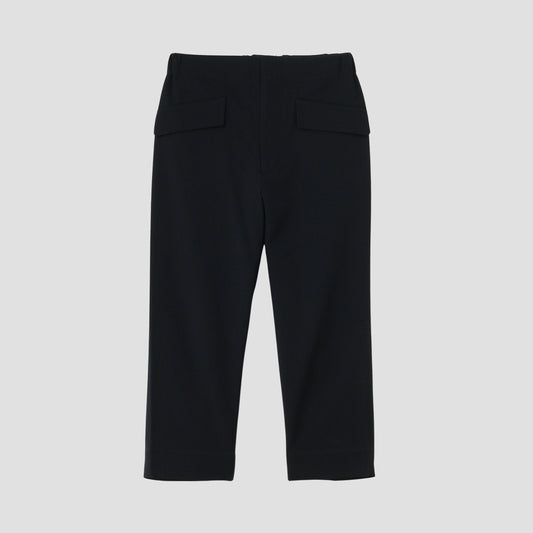 DRY WOOL TWILL CHAMBRAY TROUSERS