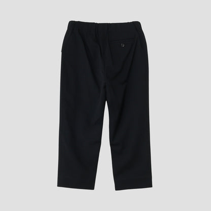 DRY WOOL TWILL CHAMBRAY TROUSERS