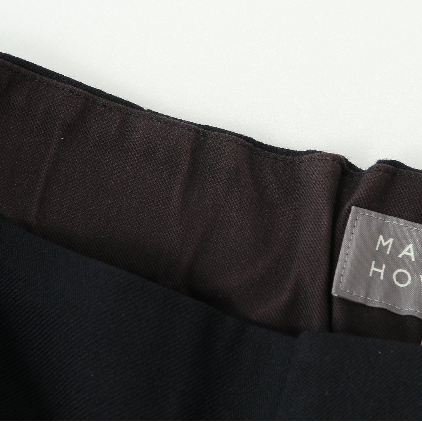 DRY WOOL TWILL CHAMBRAY TROUSERS