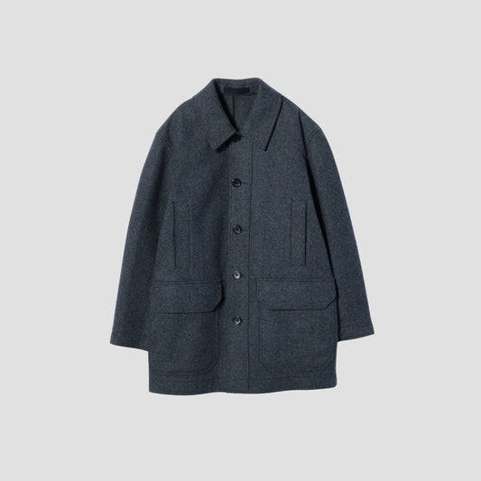 FIRM WOOL MELTON COAT
