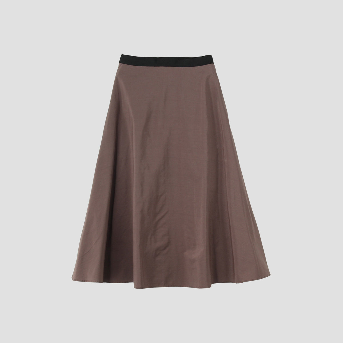 SILK COTTON POPLIN SKIRT