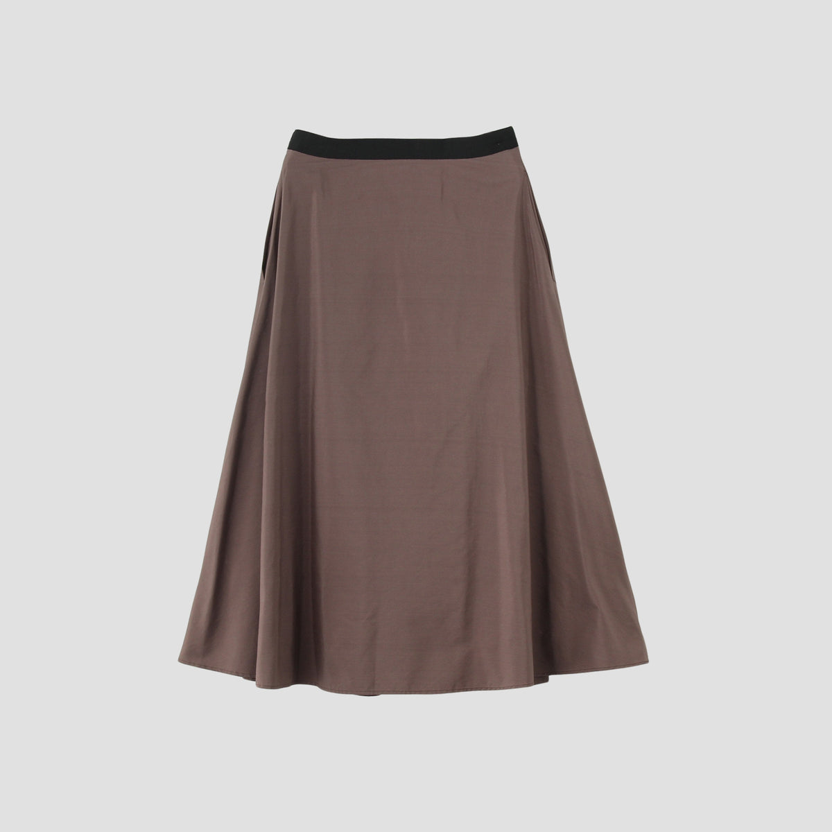 SILK COTTON POPLIN SKIRT