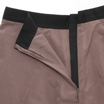 SILK COTTON POPLIN SKIRT