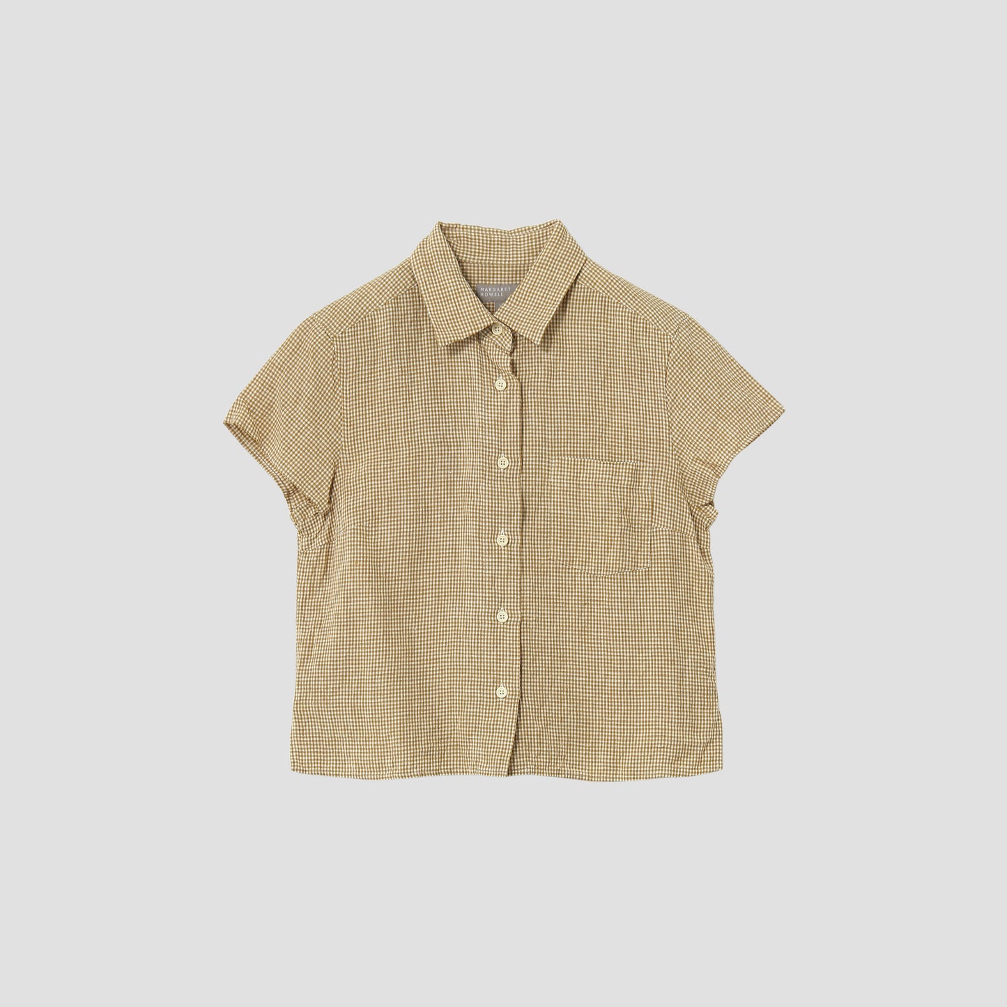 TRI GINGHAM LINEN  SHIRT