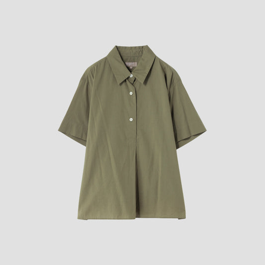PIECE DYED WASHED COTTON SHIRT