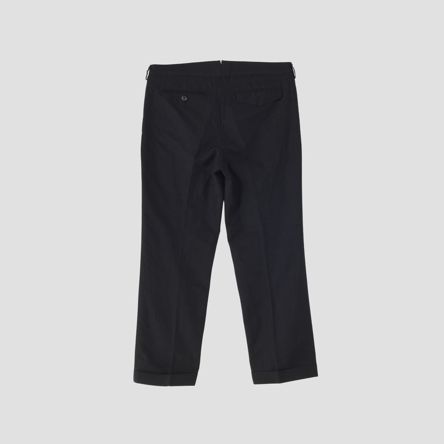 WOOL LINEN POPLIN TROUSERS